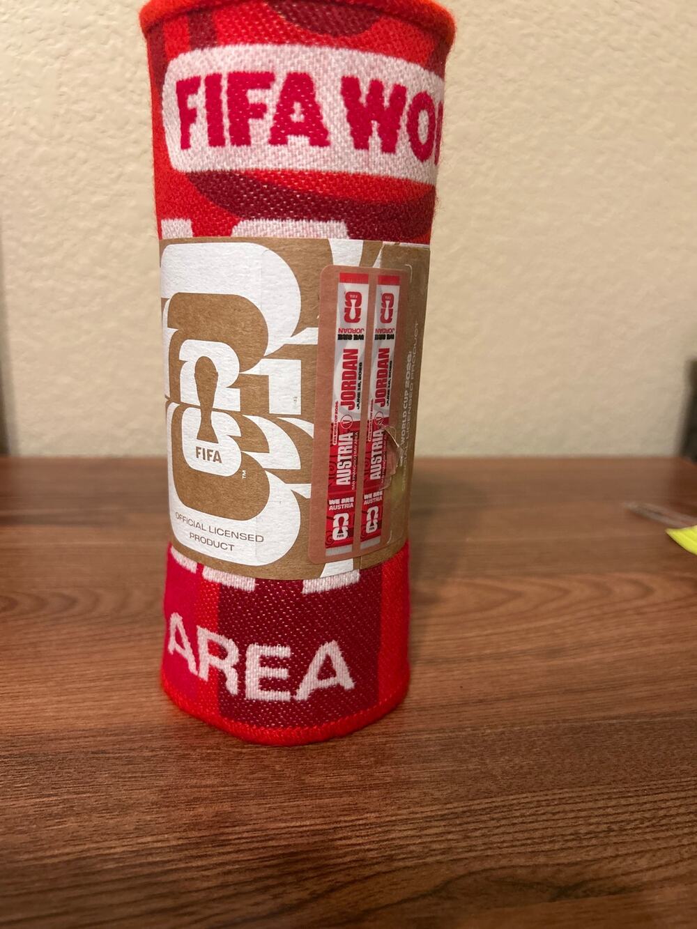 FIFA World Cup Austria vs Jordan 2026 Collectible Scarf